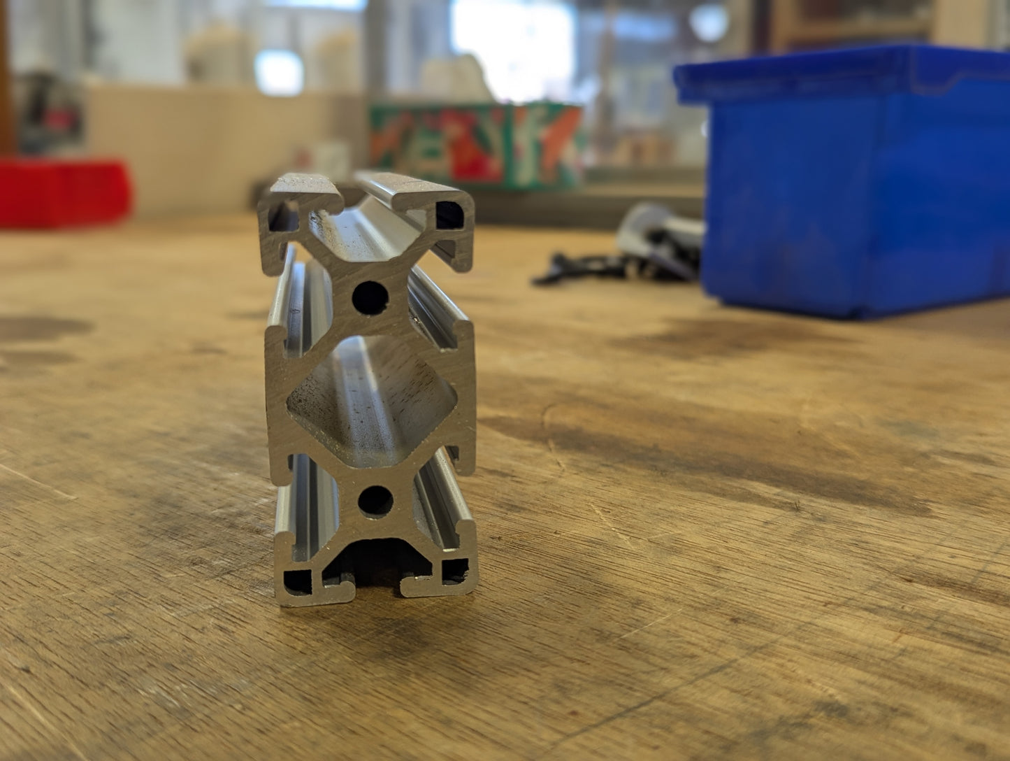 Extruded Aluminum 1.5" x 3" T-Slotted Profile - Open 4 Sides - Smooth - Cut to Length