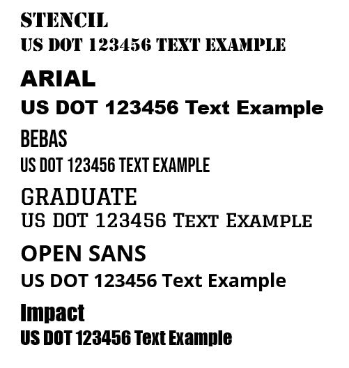 Custom DOT Lettering