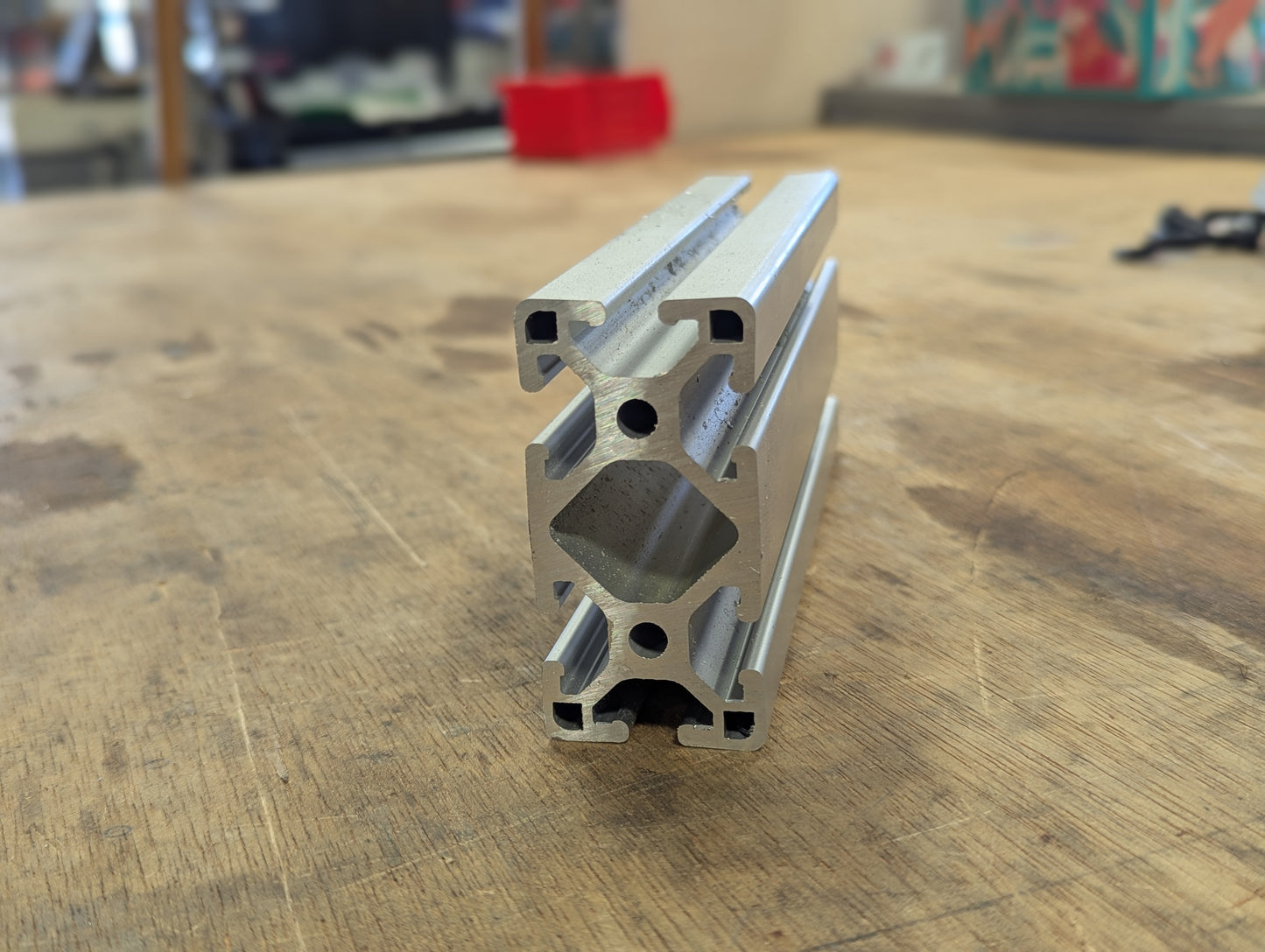 Extruded Aluminum 1.5" x 3" T-Slotted Profile - Open 4 Sides - Smooth - Cut to Length